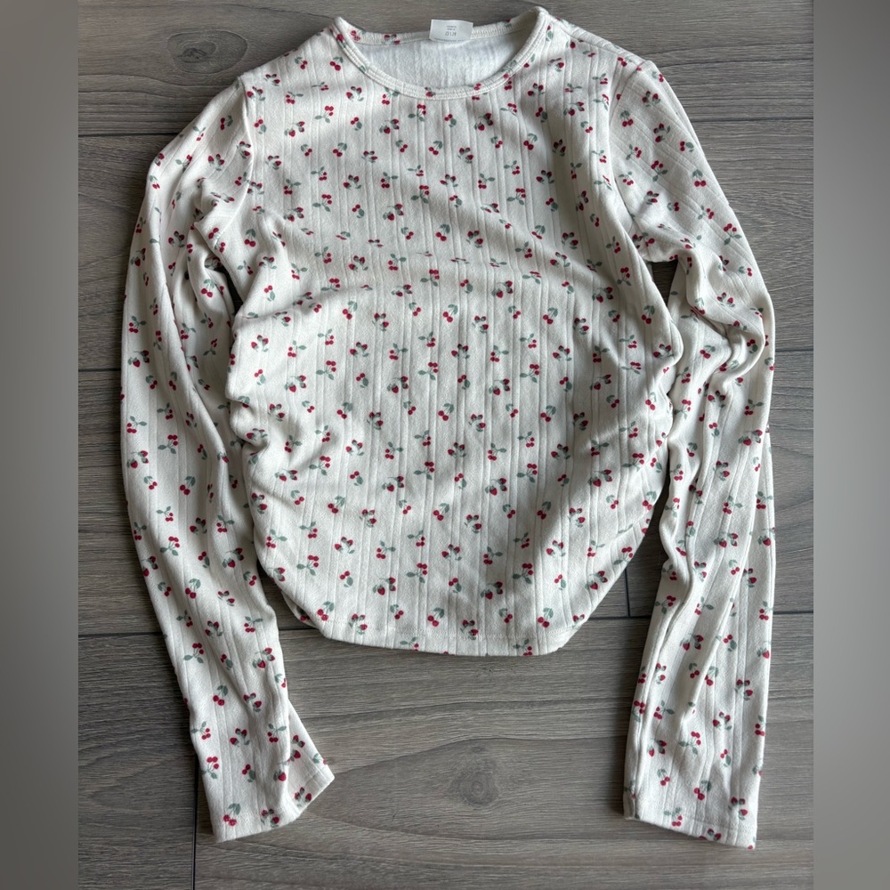 Abercrombie Kids Long sleeve side ruched tee